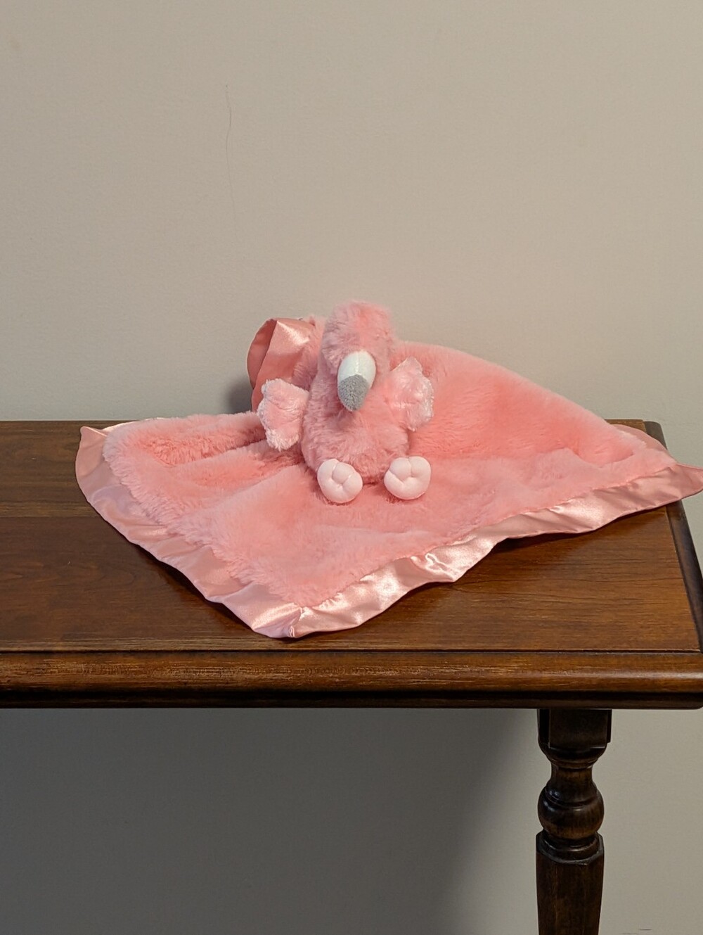 Cloud Island Pink Flamingo Lovey Soft Security Blanket Satin Trim Plush Toy Girl
